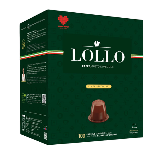 100 Capsule Caffè Lollo Compatibili con Macchine Nespresso