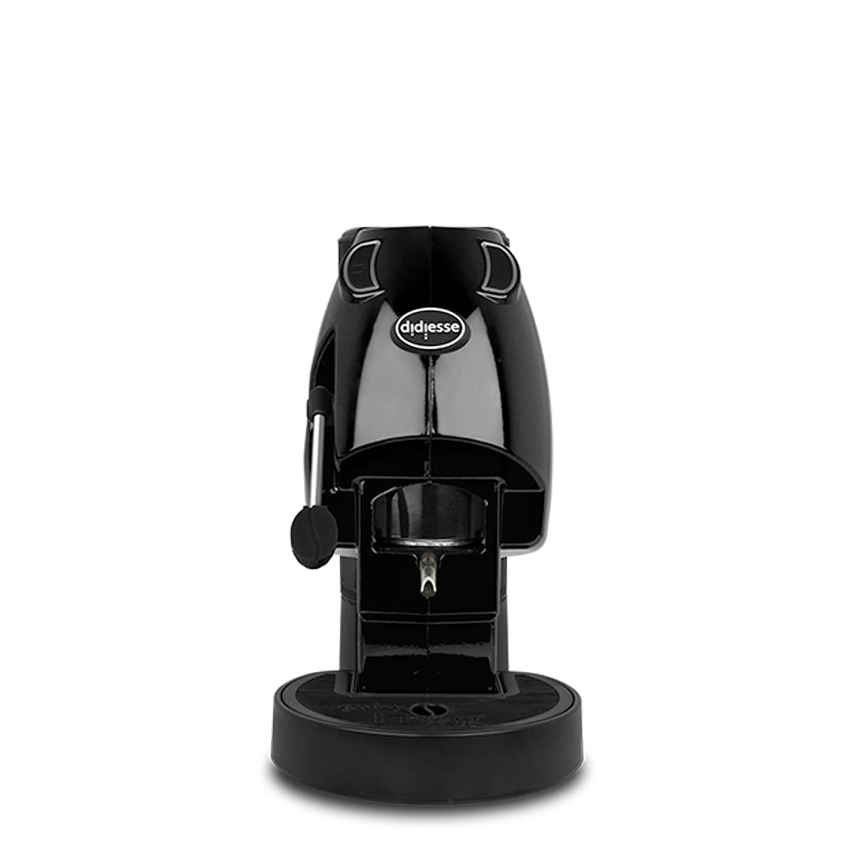 a black frog coffee machine sitting on top of a table