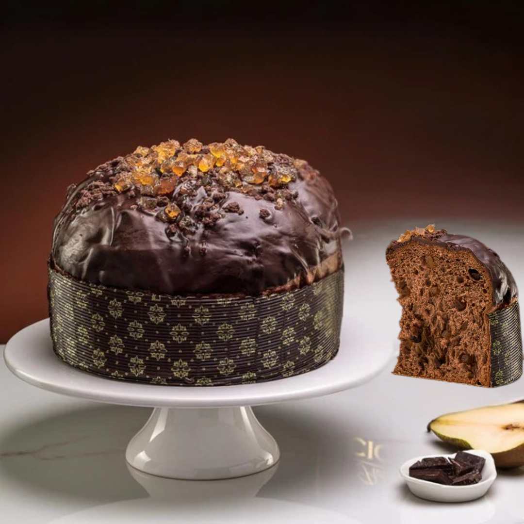Panettone Artigianale Nerino al Cioccolato con Rum e Pera 1,2kg