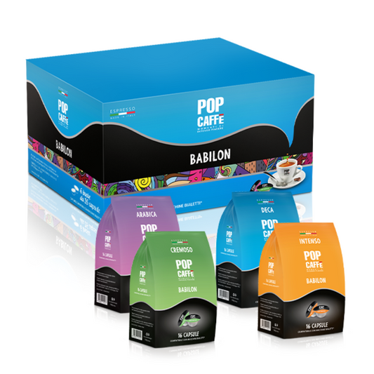 96 Capsule Pop Caffè Babilon Compatibili con Macchine Bialetti