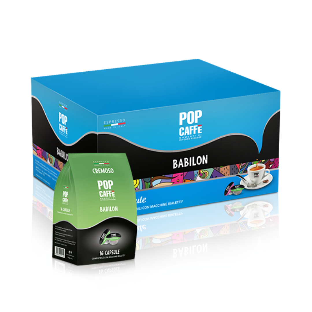 96 Capsule Pop Caffè Babilon Compatibili con Macchine Bialetti