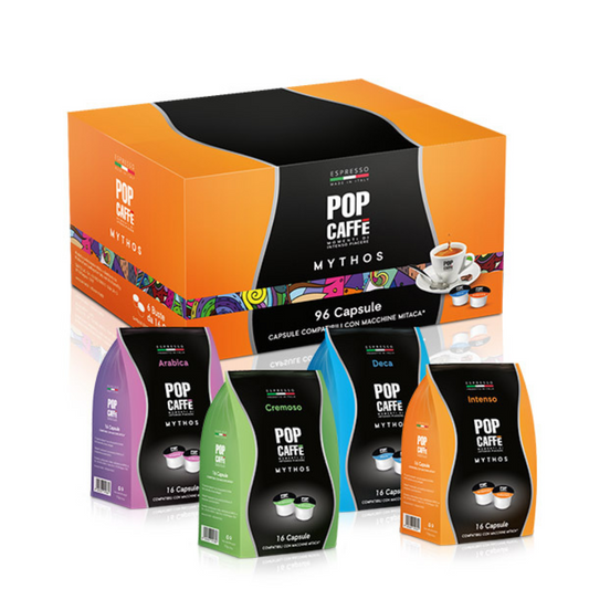 96 Capsule Pop Caffè Mythos Compatibili con Macchine Mitaca
