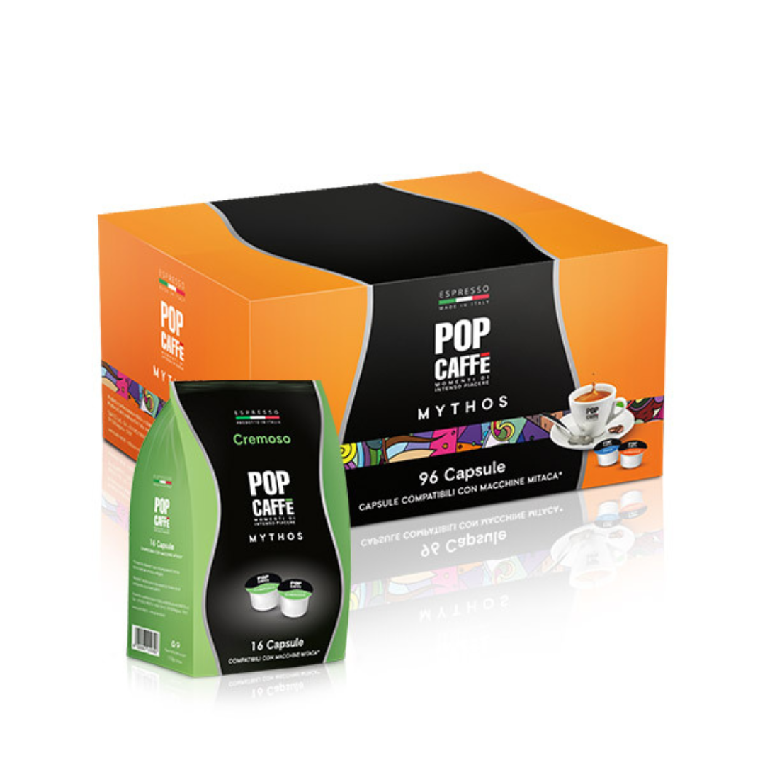 96 Capsule Pop Caffè Mythos Compatibili con Macchine Mitaca