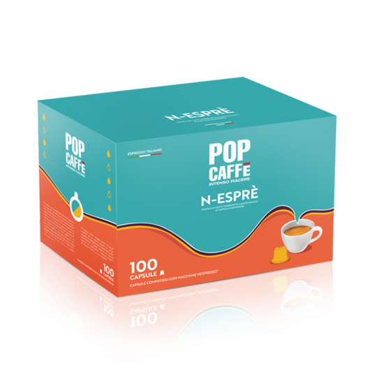 100 Capsule Pop Caffè N-Esprè Compatibili con Macchine Nespresso
