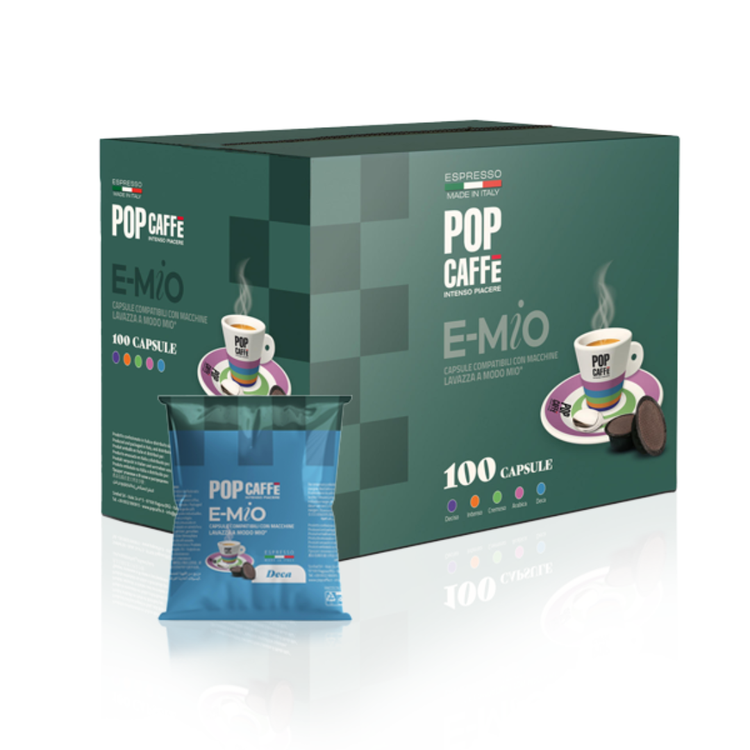 100 Capsule Pop Caffè E-Mio Compatibili con Macchine Lavazza A Modo Mio