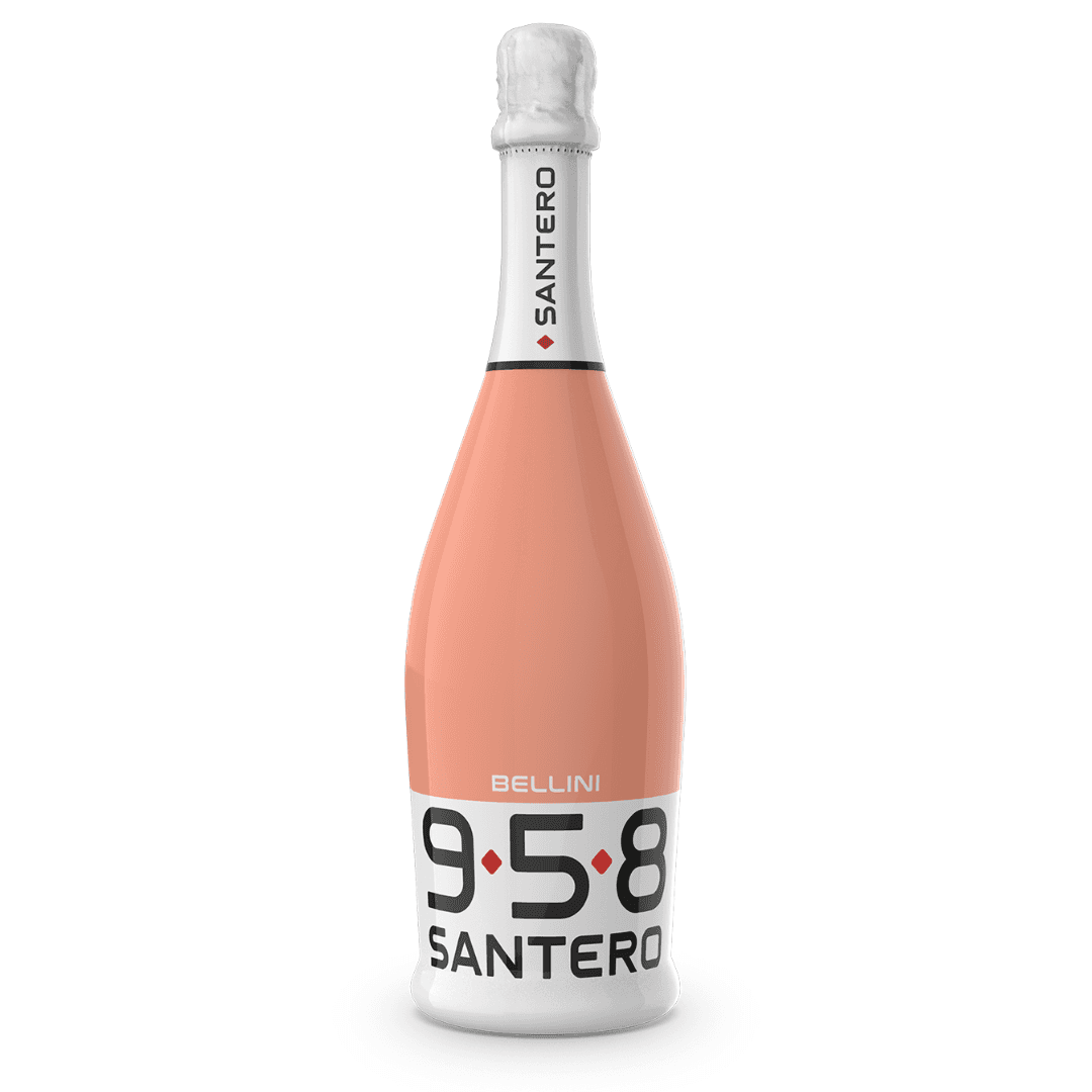 A bottle of 958 santero sparkling wine