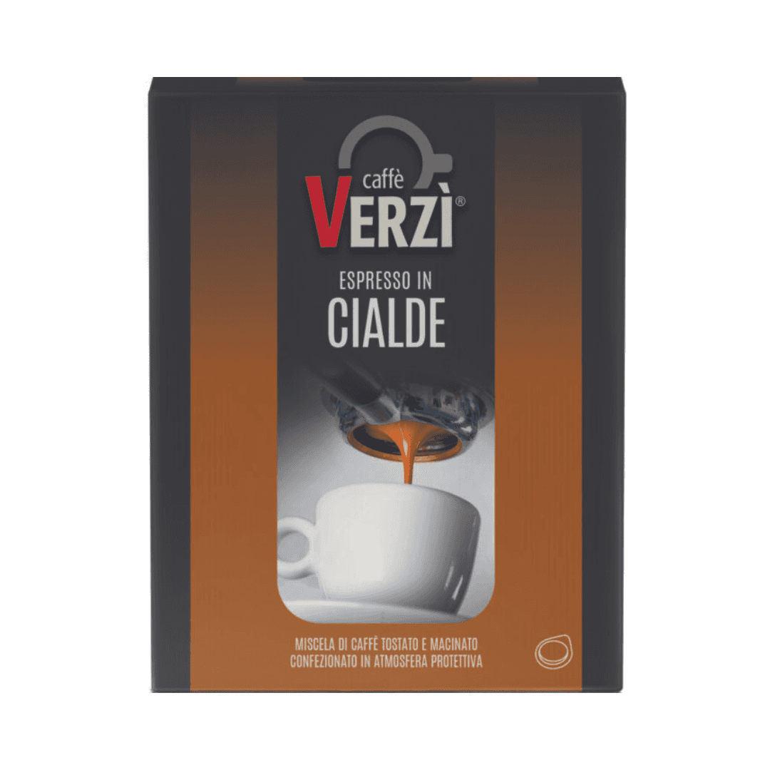 a box of verzi coffee on a white background