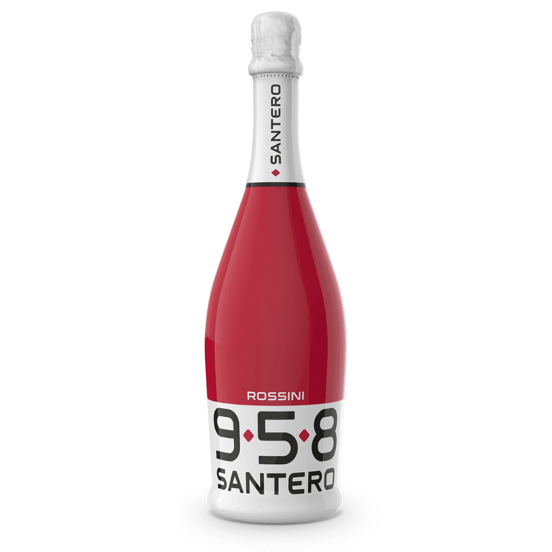 A bottle of 958 santero sparkling wine