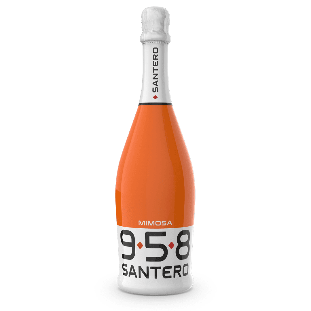 A bottle of 958 santero sparkling wine