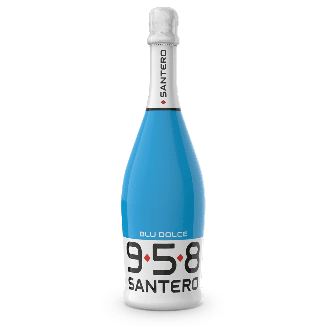 A bottle of 958 santero sparkling wine