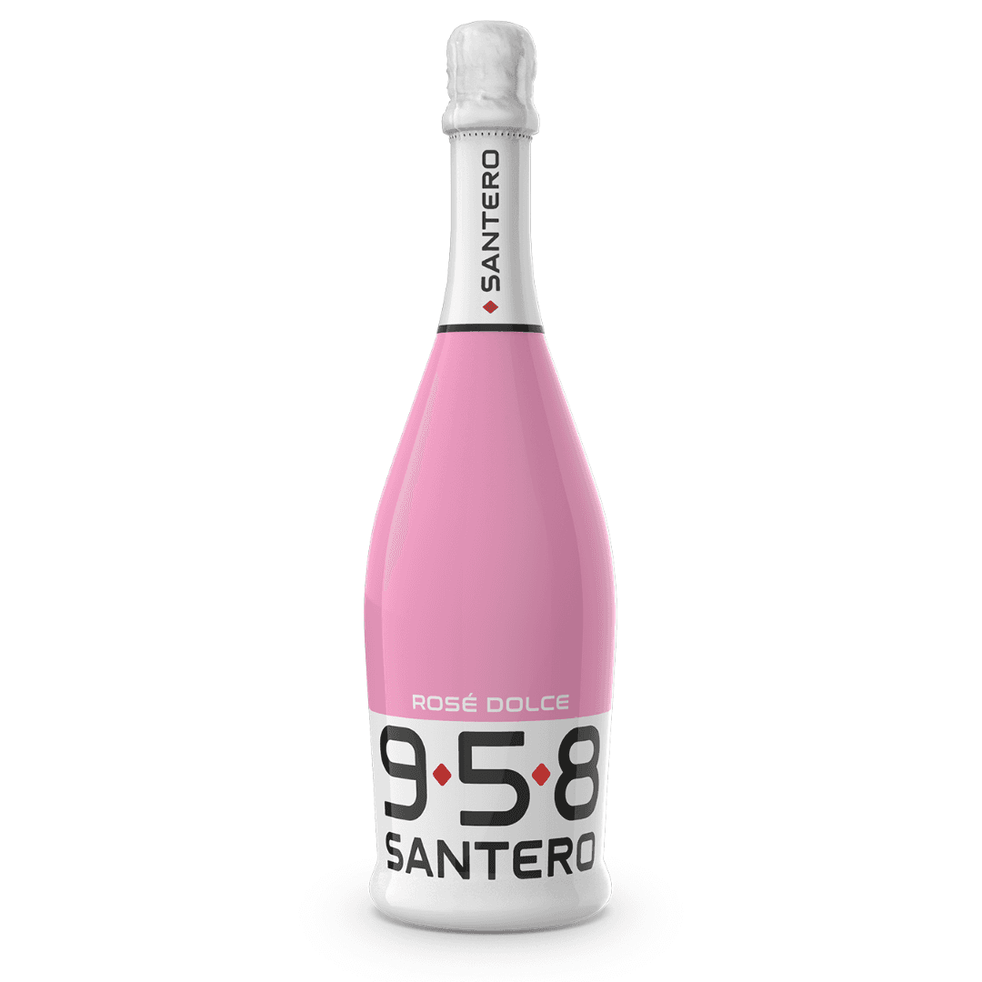 A bottle of 958 santero sparkling wine