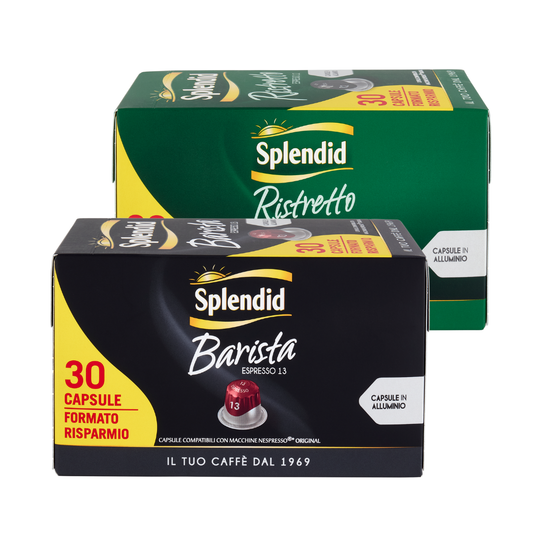 30 Capsule Alluminio Splendid Compatibili con Macchine Nespresso