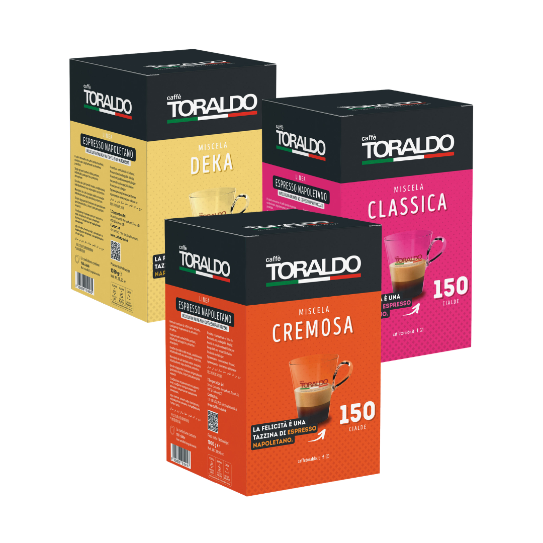 150 Cialde Caffè Toraldo in Carta Filtro ESE 44mm