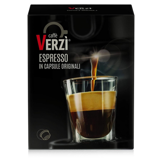 a pack of Verzì Levante capsule coffee