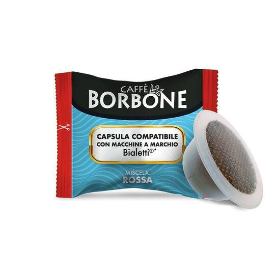 a packet of caffe borbone on a white background