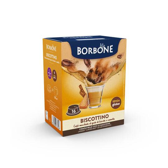 a box of borbone biscottino coffee for lavazza a modo mio machine