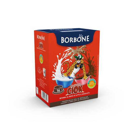 a box of borbone milk and chocolate for lavazza a modo mio machine