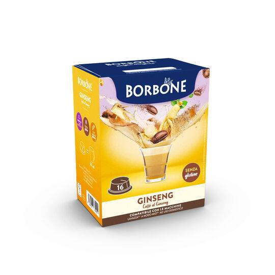 a box of borbone ginseng coffee for lavazza a modo mio machine