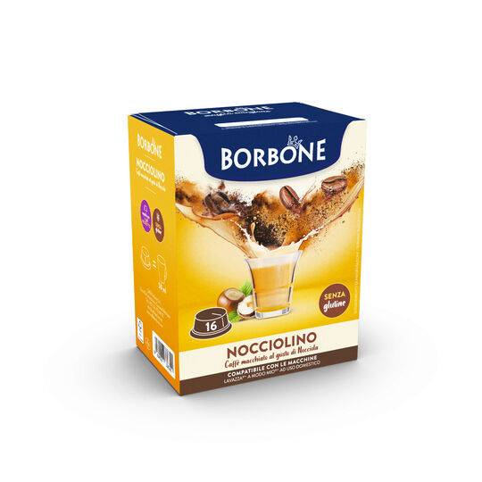 a box of borbone nocciolino coffee for lavazza a modo mio machine