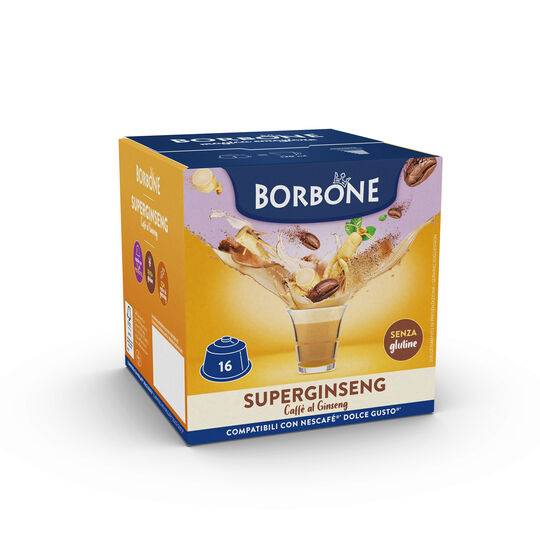 a box of borbone ginseng coffee for dolce gusto machine