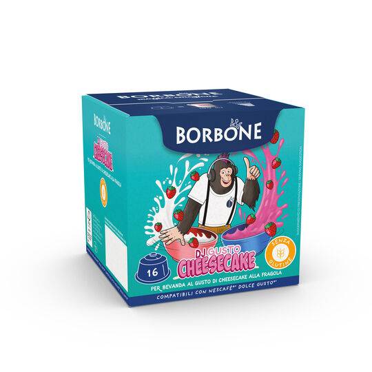 a box of borbone milk strawberry for dolce gusto machine