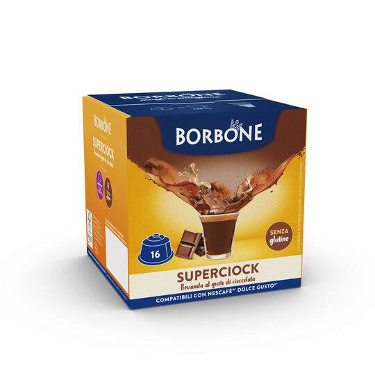 a box of borbone chocolate drink for dolce gusto machine