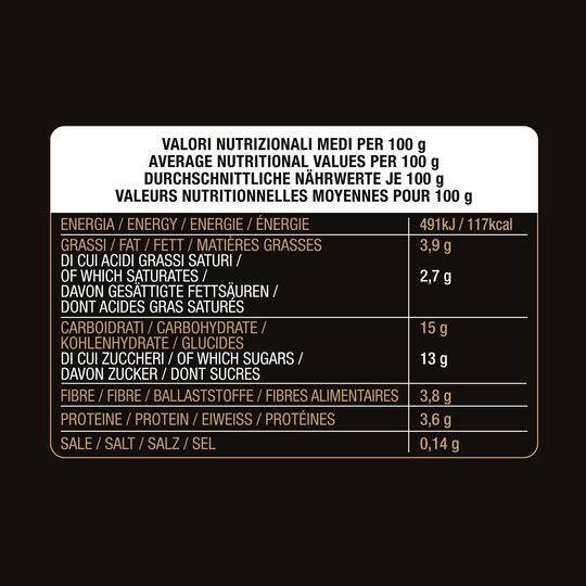 a label for a variety of ingredients on a black background