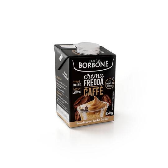 a carton of borbone iced coffee cream on a white background