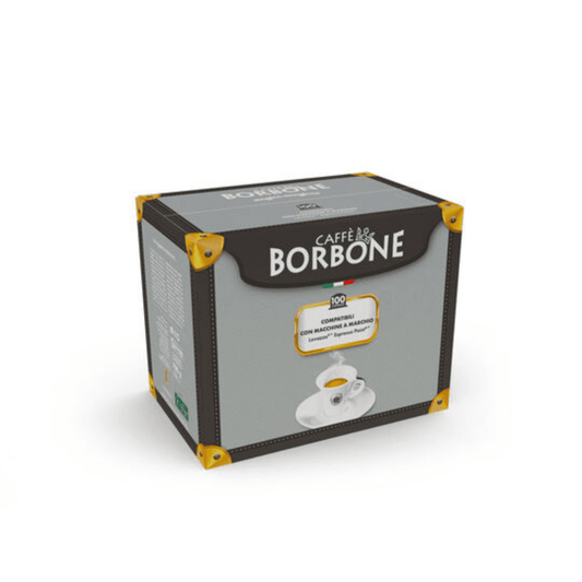 a box of borbone coffee on a white background