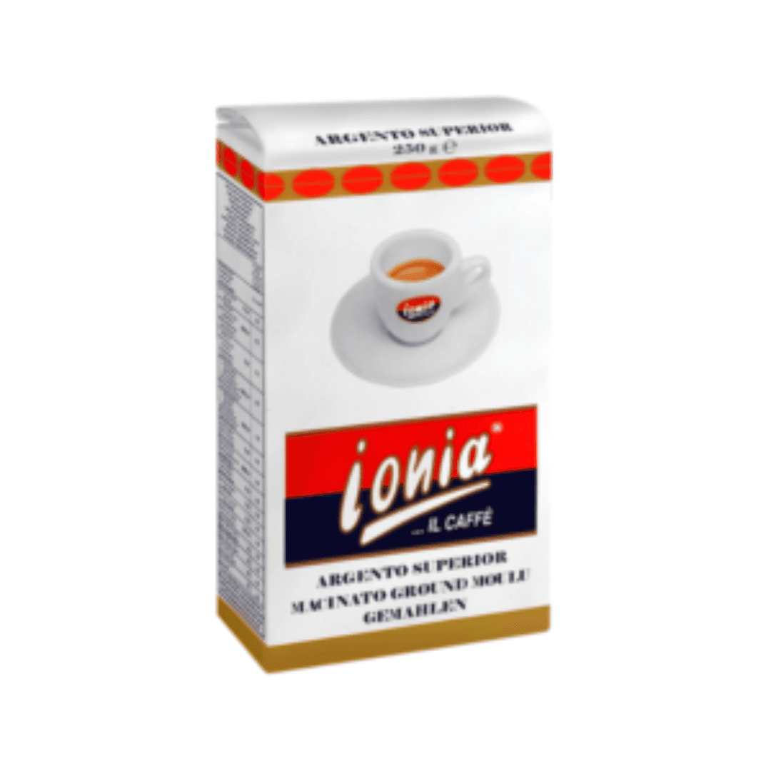 a pack of ground coffee in a white background