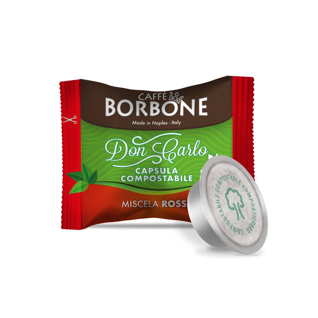 a bag of borbone coffee on a white background