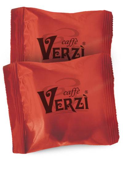 two bags of coffee sitting on top of each other